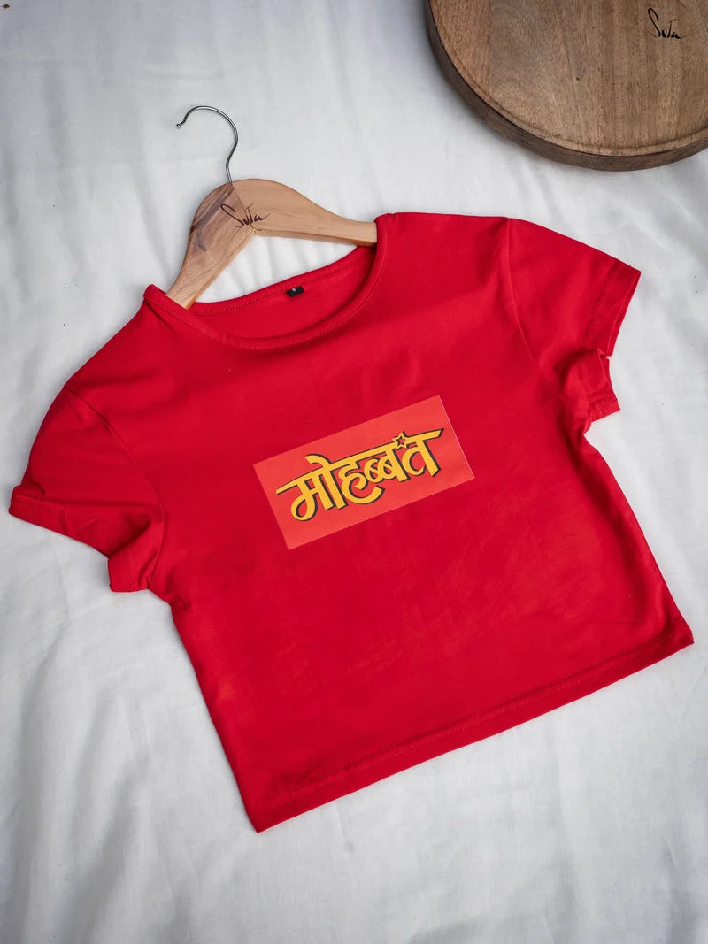 Laal Mohabbat (Baby Tee Blouse)