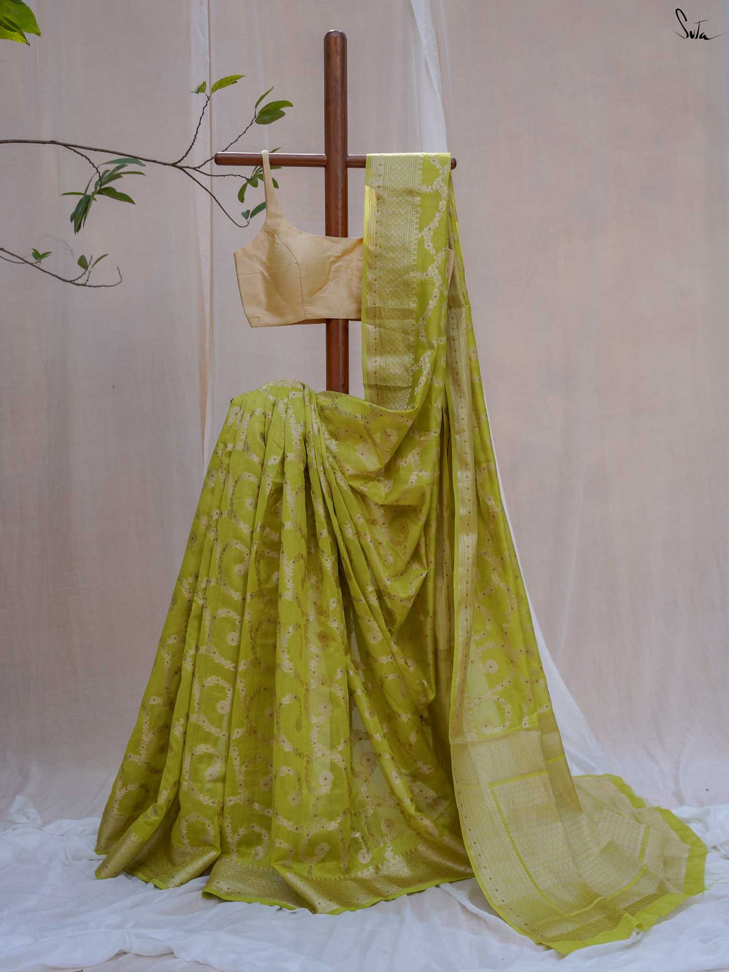 Swarangi Green Banarasi Saree