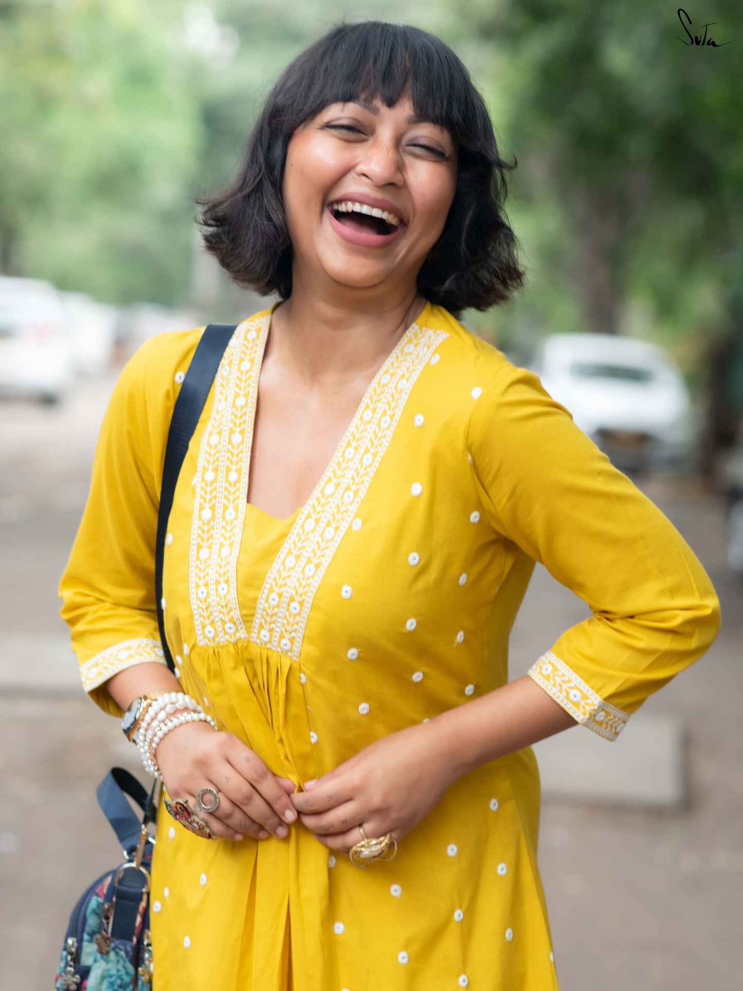 Suta Yellow Cotton Kurta Set