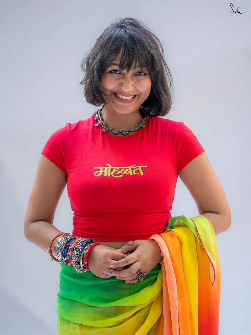Laal Mohabbat (Baby Tee Blouse)