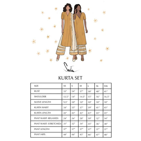 Suta Mustard Cotton Kurta Set